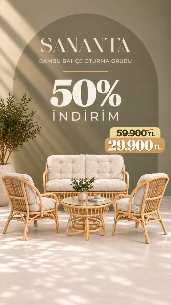 Sananta İthal Bambu Balkon Takımı kampanya görseli