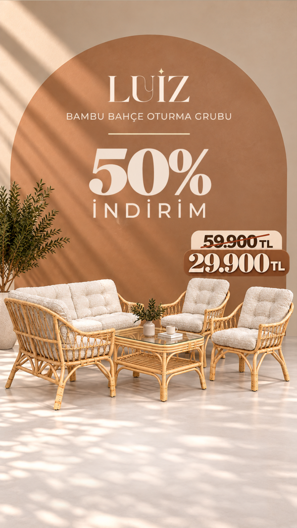 Luiz İthal Bambu Balkon Takımı kampanya görseli